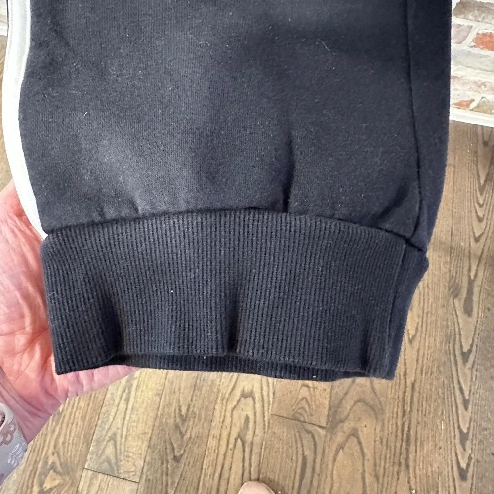Adidas Sweatpants Men 2XL Black 3-Stripe Fleece Joggers Activewear Pants
